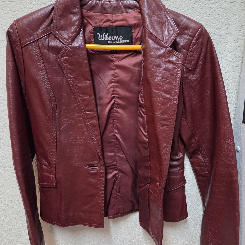Vintage Wilson Women's Red Leather Jacket